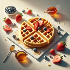 Fluffy Gluten-Free Belgian Waffles.This recipe is Low FODMAP and perfect for breakfast or brunch or dinner! The waffles fluffy inside and can be topped with your favorite fruit or syrup for a delicious, gluten-free treat.